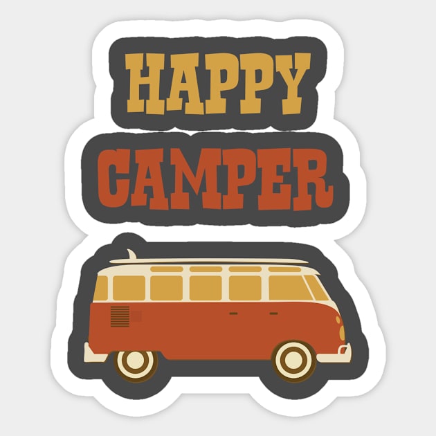 Happy Camper Sticker by vladocar